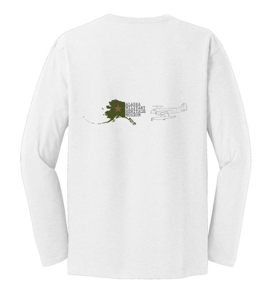 C-36 Tri-Wireframe Alaska Miltary Museum Long Sleeve 100% Cotton Shirt