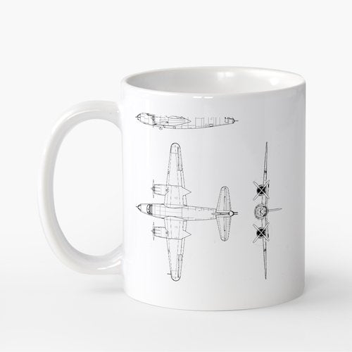 C-36 Tri-Wireframe Ceramic Coffee Mug